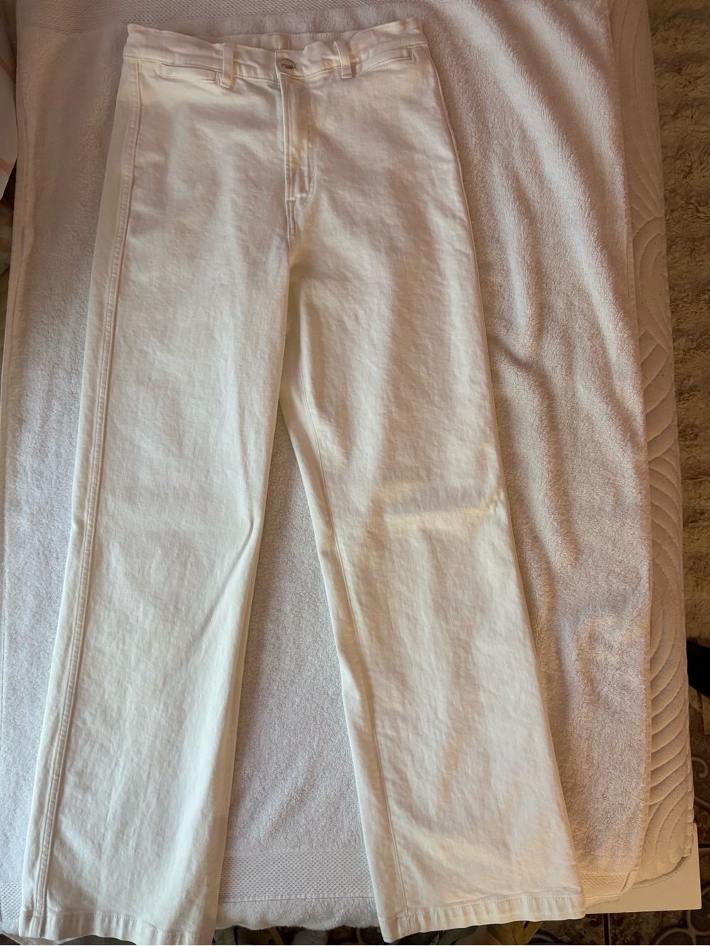 H&M White Straight Leg Jeans